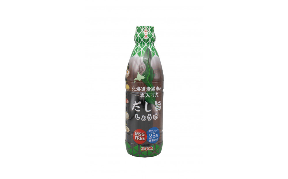 伊賀越　北海道産昆布が一本入っただし旨しょうゆ　480ml x 4本