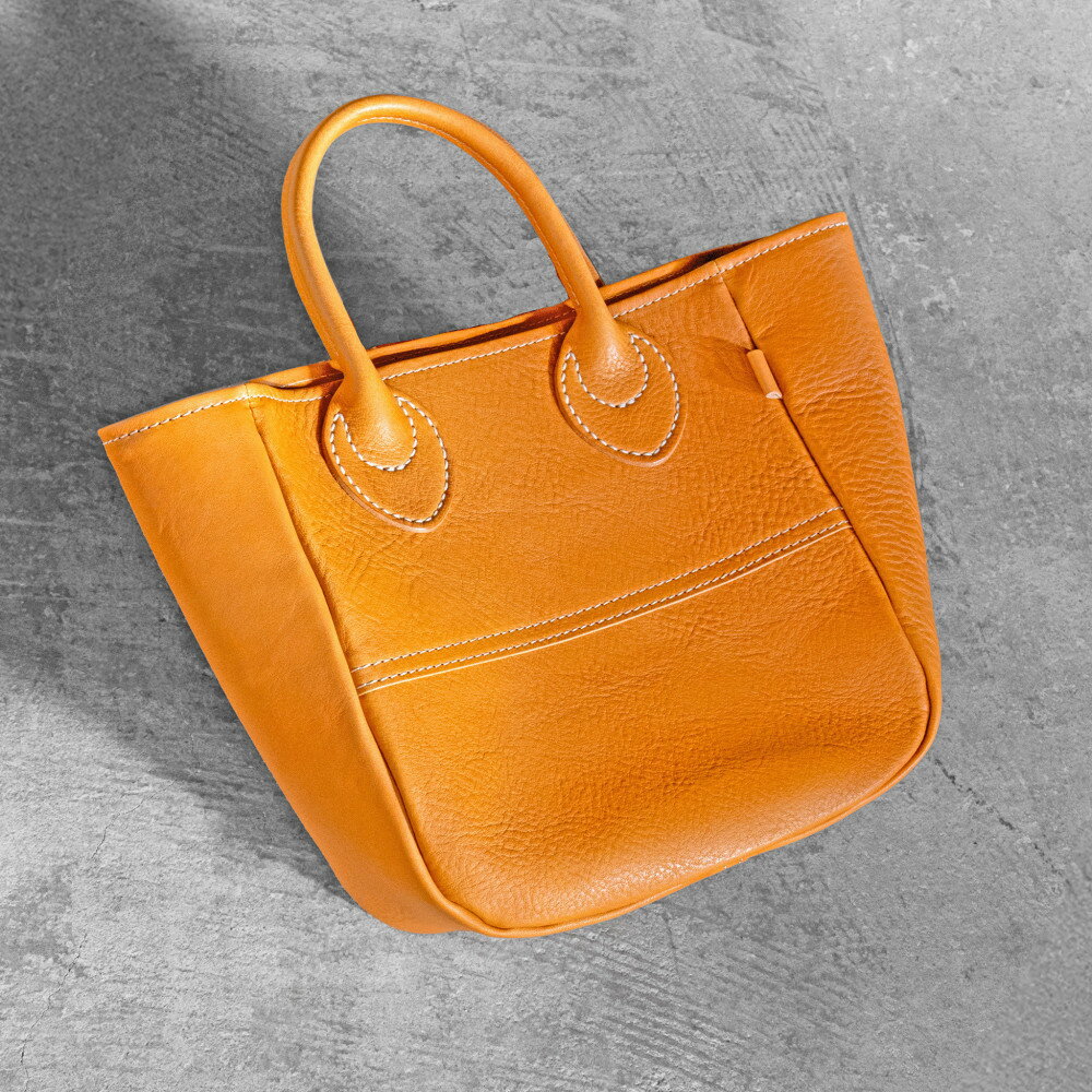 【ふるさと納税】栃木レザー使用｜ソフトな手触り 本革 小さめトートバッグ｜Tote bag 03 S｜キャメル｜minca（全6色）