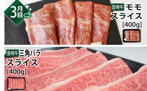 ＜宮崎牛＞しゃぶしゃぶ・すき焼き食べ比べ3ヶ月コース【F72】※第一回目は90日以内出荷