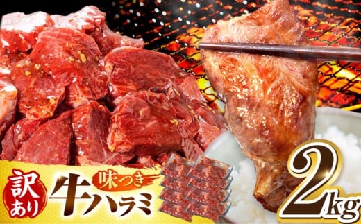 【2月発送】【訳あり×大容量】味付け ハラミ 2kg (250g×8パック)  岐阜県 御嵩町 馬力家 / 牛肉 ハラミ 牛ハラミ はらみ 小分け 味付き サガリ 焼肉 焼き肉 冷凍 焼肉 焼き肉 やきにく [AVBO010-2]