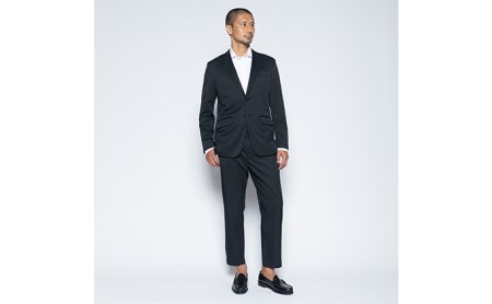 【ふるなび限定】メンズBizテーラードジャケット「ワークウェアスーツ」スーツに見える作業着　丸洗い可 ストレッチ 速乾 部屋干し可 撥水 シワになりにくい　ブラック FN-Limited-SP ファッ