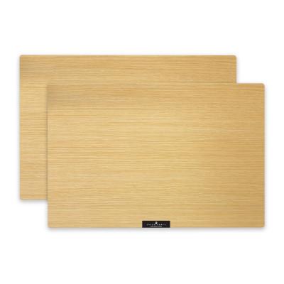 ふるさと納税 和歌山市 バスク ランチョンマット ナチュラル 2枚組 おしゃれな木目調のランチョンマット