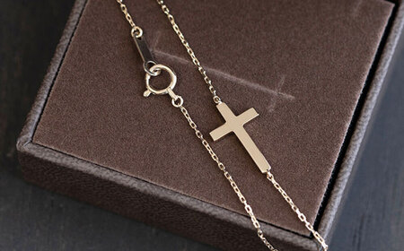 ロッソエブルー ブレスレット 17cm K18 18金 ゴールド クロス 地金 レディース 岐阜市 / アフェクト[ANGT009]