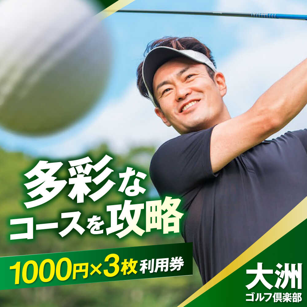 【ふるさと納税】大洲ゴルフ倶楽部 ゴルフプレー利用補助券 1000円券×3枚 愛媛県大洲市/大洲観光株式会社[AGDI001] ゴルフ ゴルフ場 プレー プレー券 観光 旅行 プレーチケット チケット 体験 おすすめ 人気 お取り寄せ 送料無料 贈答 ギフト