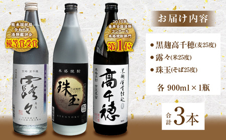 高千穂酒造 焼酎3本セット_Tk008-011