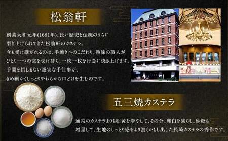 【7営業日以内発送】五三焼カステラ 計2本（化粧箱入） ／ カステラ かすてら 洋菓子 デザート スイーツ おやつ 松翁軒 お取り寄せ お土産 長崎県 長崎市