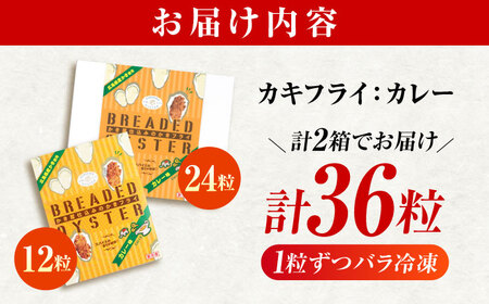 冷凍 カキフライ  (カレー 12粒×3袋)  広島県産 冷凍カキフライ 広島牡蠣 牡蠣 かき カキ  料理 簡単 魚介類 海鮮 ギフト 広島県福山市/クニヒロ株式会社[BACG010]