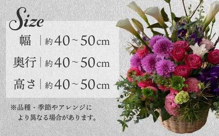 翌月より発送開始 プレミアムコースお花の定期便 ・ デザインアレンジメント ・ カゴ付き(毎月１回)6カ月間 アレンジメント フラワーアレンジメント 季節の花 生花 花 定期便 TR4476