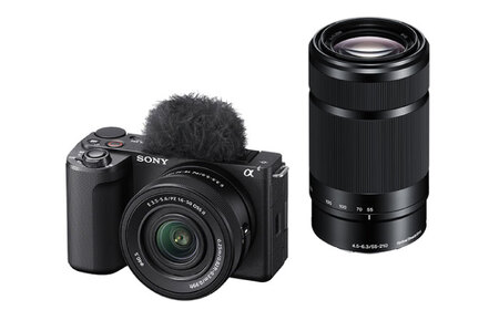 【ブラック】ソニー VLOGCAM ZV-E10II ダブルズームレンズキット ZV-E10M2X / カメラ カメラ本体 デジタルカメラ 一眼レフカメラ ミラーレスカメラ