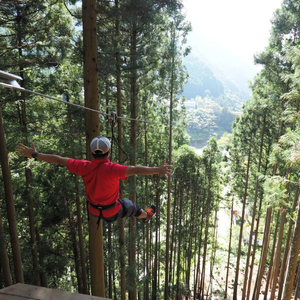 フォレストアドベンチャー祖谷 3名 祖谷ロングジップスライド 利用券 ジップライン アクティビティ 徳島県 三好市 みよし 体験 観光 旅行 チケット 夏休み 自然 子供 家族連れ 体験チケット 施設