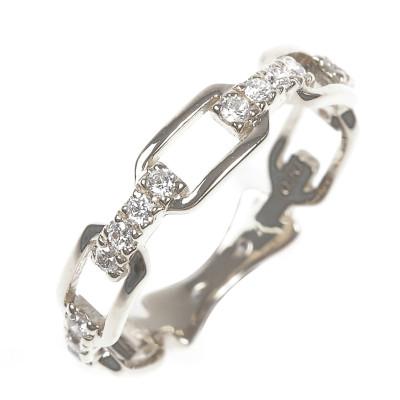 ふるさと納税 大月市 0.2CT ダイヤチェーンデザインリング　R3990DI-P　#8 |  | 02