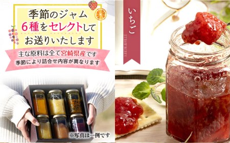 宮崎県産フルーツ 季節のお楽しみジャムセット(150g×6種セット) 宮崎県産 国産 フルーツ ジャム 150g 6種 セット 詰め合わせ 贈答 贈り物 ギフト プレゼント パン ホットケーキ ヨーグ
