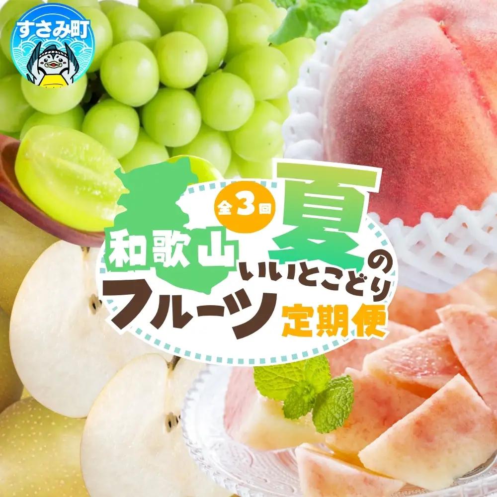 定期便【全3回/7・8・9月】 和歌山の夏の人気フルーツをお届け（桃・梨・シャイン）【tkb429】