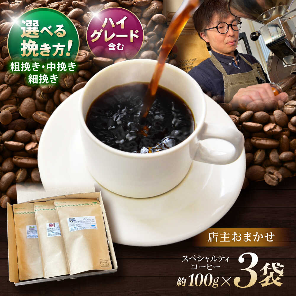 【ふるさと納税】挽き方が選べます！自家焙煎ハイグレードコーヒーを含むおまかせセット(中挽き) / ハイグレードコーヒー ブレンド コーヒー 豆 中挽き / 諫早市 / R and R coffee labo [AHCJ003]