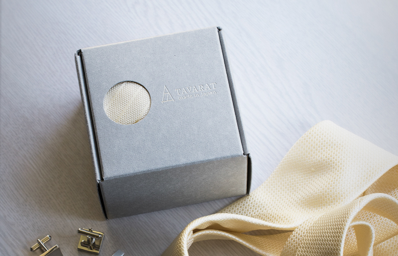 シルクネクタイ（ヘリンボン　シャンパンゴールド） G3771_イメージ2