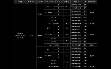 LIVRE リブレ SB 55-60 EP 37B ダイワ右巻き(オールブラック)  / 釣り具 釣り用品 釣り アウトドア 亀山市 / 有限会社メガテック[AMBB255-9]