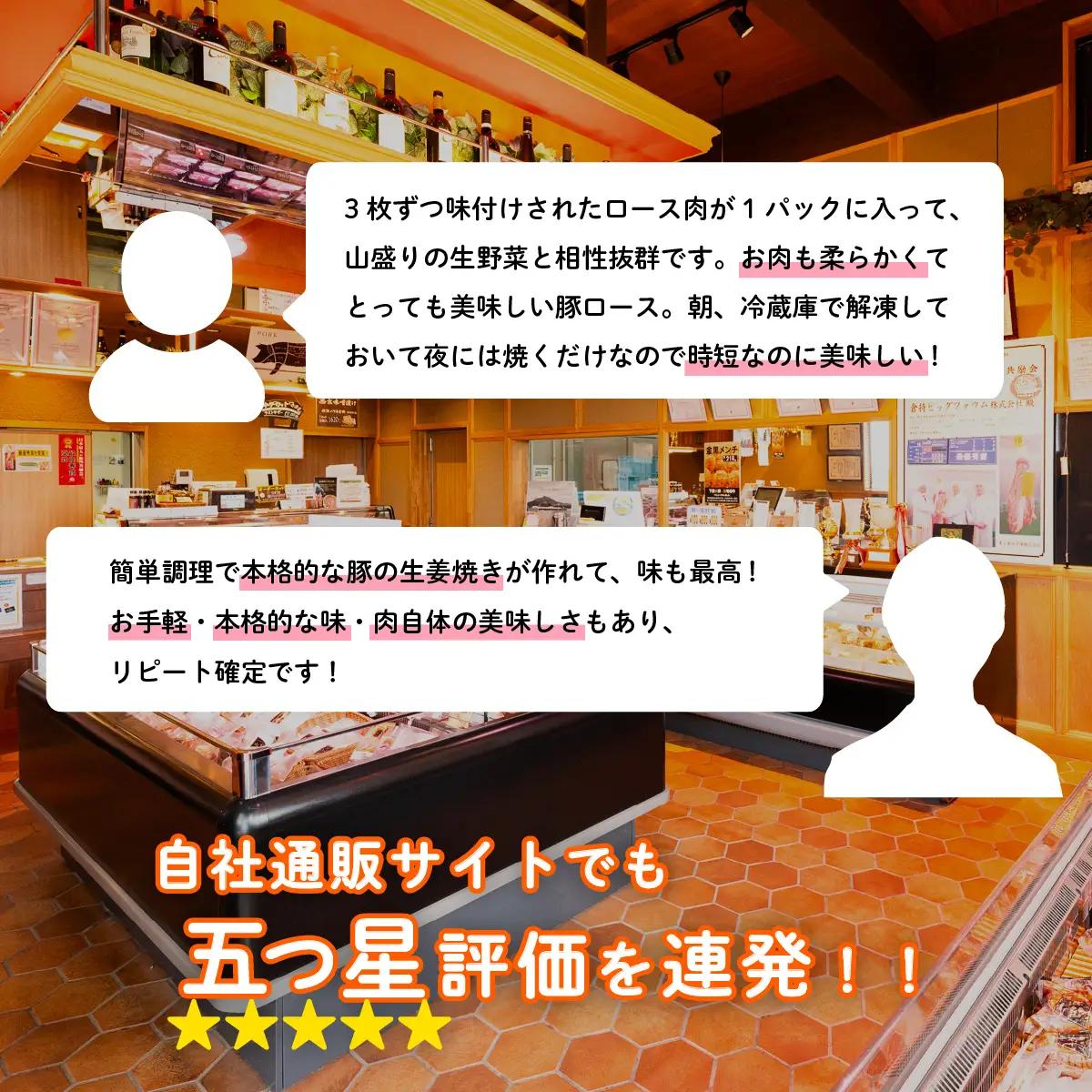 生姜焼き 下妻金豚のロース生姜焼き 約720g ( 120g × 6パック )
