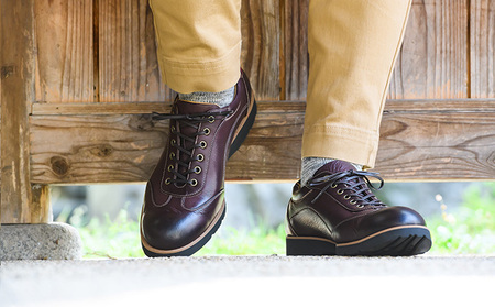 倭イズム 鹿革紳士靴　YA3301　ダークブラウン 雑貨 日用品  25.0cm