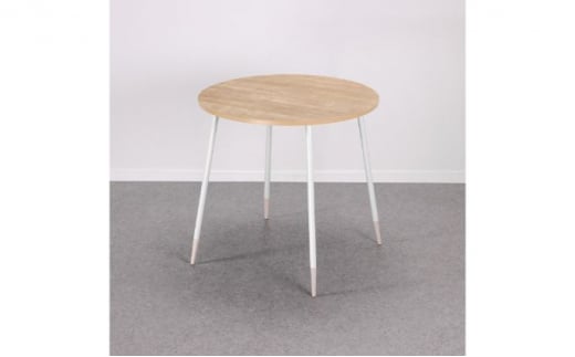 【＆FREL】FS サークルテーブル 天板 メラミン ライトオーク 幅75cm　奥行75cm 高さ72cm[№5840-1854]　※離島への配送不可