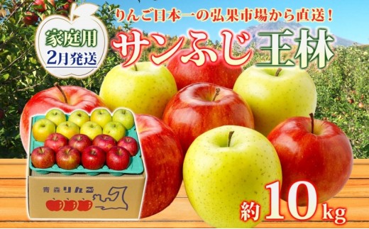 
                  りんご 【2月発送】糖度13度～ 家庭用 サンふじ 王林 約10kg　リンゴ 林檎 青森りんご 糖度 13度 甘い 酸味 デザート フルーツ 果物 お取り寄せ 産地直送 旬 季節限定 弘果物流 青森県 西目屋村 西目屋村産
                