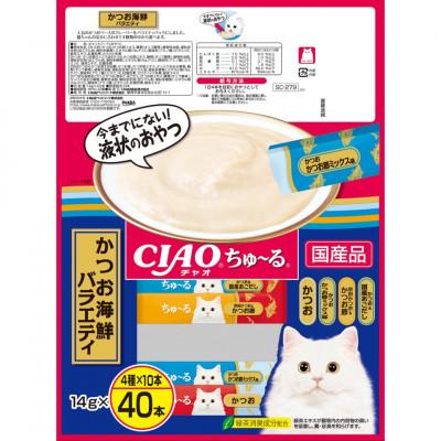 ふるさと納税 静岡市 いなば　猫・CIAOちゅ〜る　かつお海鮮バラエティ　(14g×40本)×8袋 |  | 01