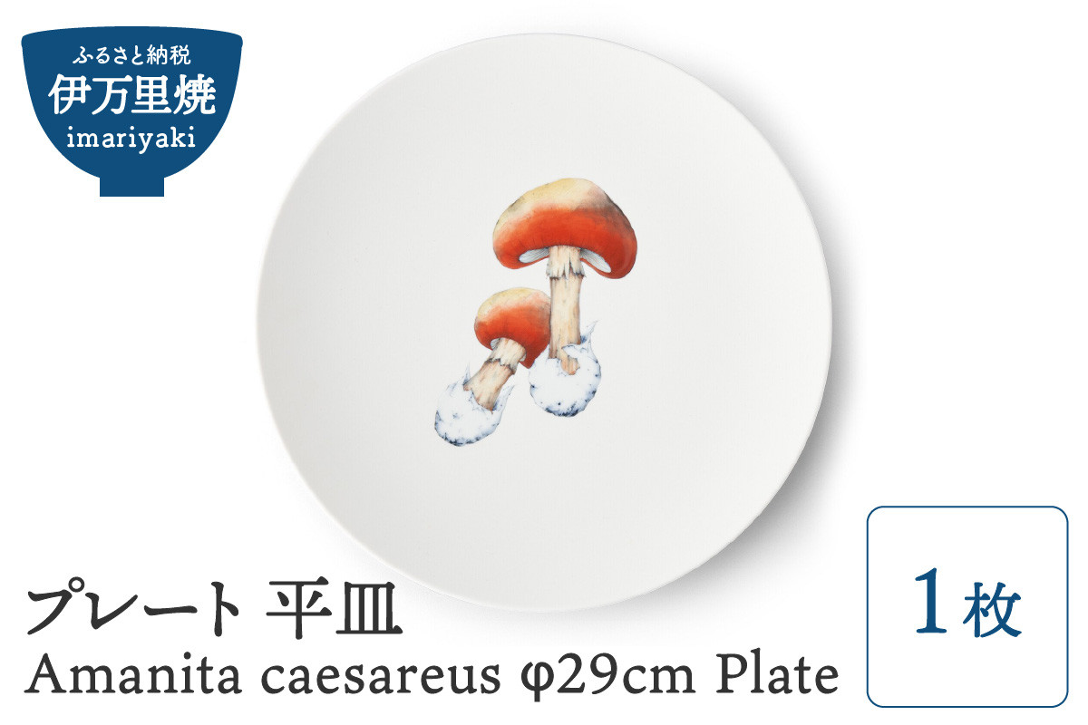 
【伊万里焼】プレート 平皿 Amanita caesareus φ29cm Plate H835
