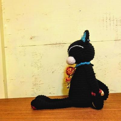 ふるさと納税 朝倉市 atelier mike-tomo オリジナル招き猫「招きmike」クロちゃん |  | 03