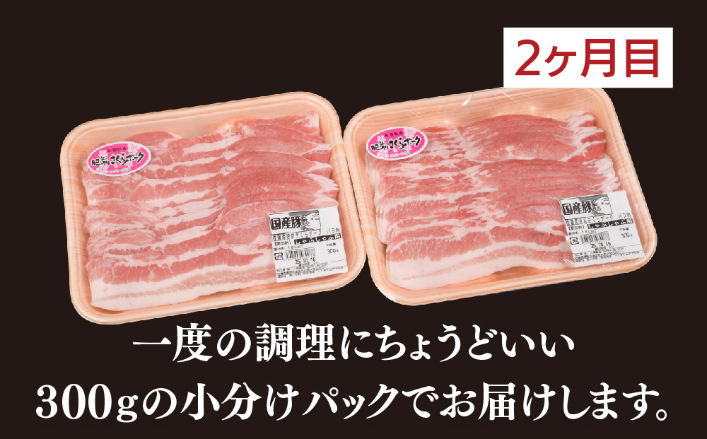 【3カ月定期便】肥前さくらポーク 焼肉・しゃぶしゃぶ・ブロック 計1.95kg【豚肉 やわらかい 甘み 小分け スライス ブロック ブランド肉 佐賀県 美味しい キメ細かい】(H123116)