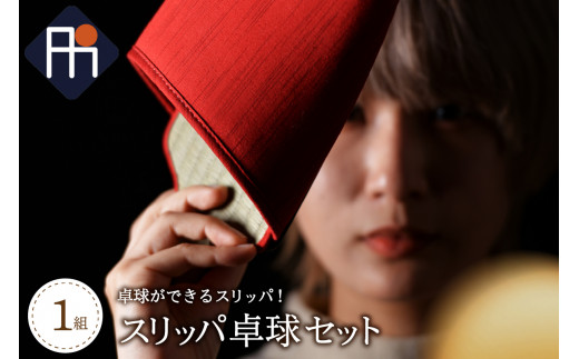 スリッパ卓球1組(シングルス用)赤色・緑色セット