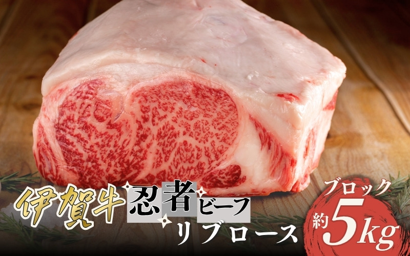 忍者ビーフ 伊賀牛 リブロース 約5kg ブロック cook0029
