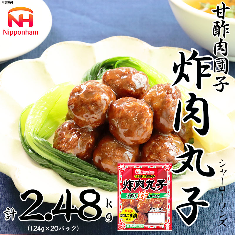 シャーローワンズ 計2.48kg （124g（標準10個入）×20パック） 肉 団子 甘酢 お弁当