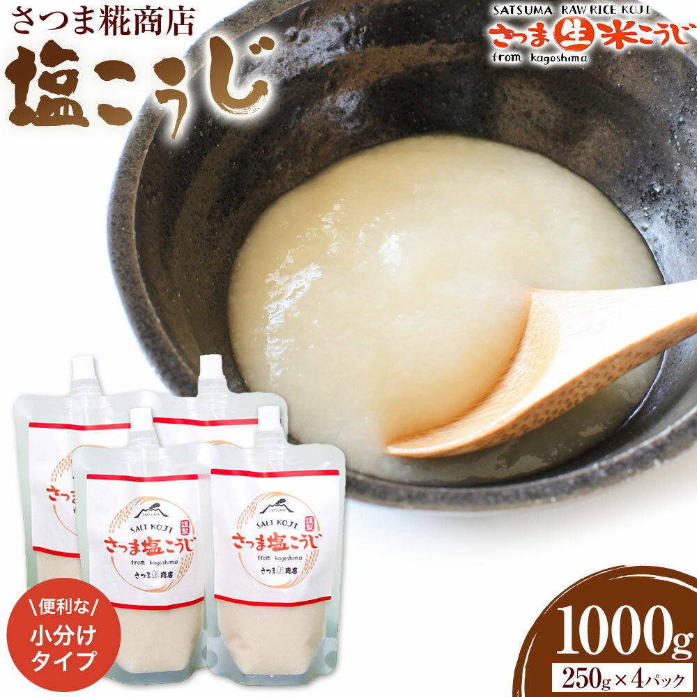 【ふるさと納税】塩こうじ 250g × 4パック 計1kg さつま糀商店 《30日以内に出荷予定(土日祝除く)》 鹿児島県 さつま町 糀 麹 米こうじ 塩こうじ 小分け