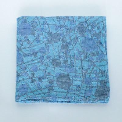 ふるさと納税 見附市 トリプルガーゼハンカチ　C/#青