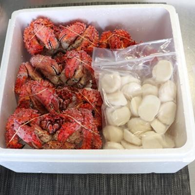 ふるさと納税 根室市 花咲ガニ5尾、ほたて貝柱1kg D-70029 |  | 01