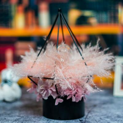 ふるさと納税 和泉市 ドライフラワーのおしゃれなインテリアランプ(ピンク)デザイナーの手作り一点モノ |  | 03