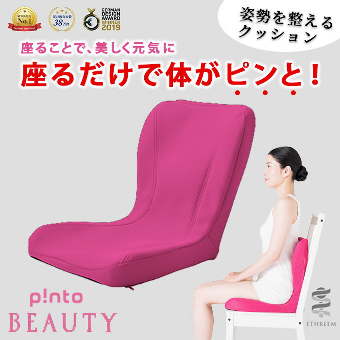 【ふるさと納税】＜2色から選べる＞姿勢を整えるクッションpinto beauty(ブラウン、ピンク) 姿勢 椅子 イス チェア 座椅子 座布団 骨盤 骨盤矯正 疲労 疲れ お尻 腰 腰痛 肩 肩こり 猫背 デスクワーク オフィス おうち時間 在宅 テレワーク【m44-06】【ピーエーエス】