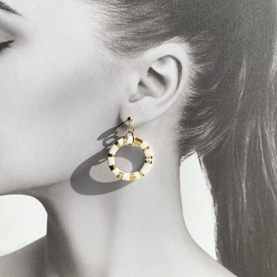 ふるさと納税 茅ヶ崎市 ArtOpus.  イヤリング 日の輪 白 湘南 茅ヶ崎市 陶磁器 アクセサリー アートギフト |  | 01