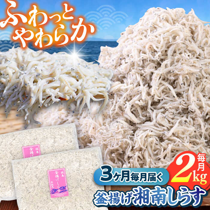 【ふるさと納税】【全3回定期便】釜揚げ 湘南しらす 1kg×2P / しらす 湘南 ふわふわ 食感 冷凍 国産 シラス お取り寄せ 人気 大容量 佐島 横須賀 かながわブランド 神奈川県【平敏丸】[AKEZ014]