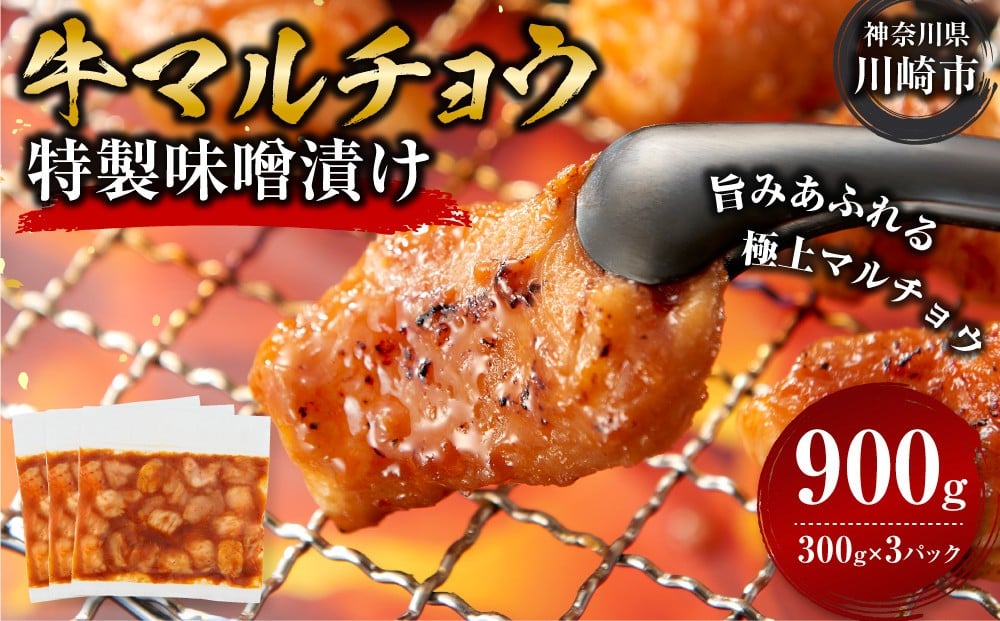 
            ＜訳アリ＞牛マルチョウ　特製味噌漬け　0.9kg(300g×3）
          