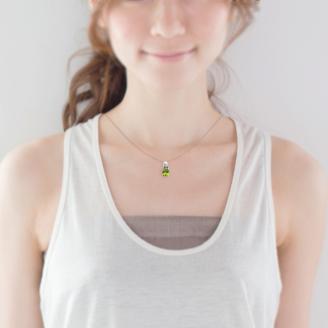 ペリドット ペンダント 1.5ct Ag900(Pt100) （13510）