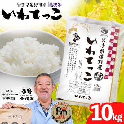 ふるさと納税 遠野市 【令和7年産】いわてっこ(無洗米) (精米)岩手県遠野市産 10kg 河判