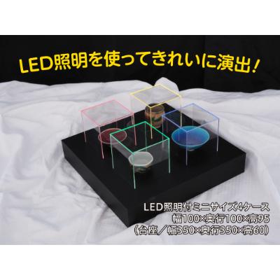 ふるさと納税 利府町 アクリル展示ケース　LED照明付ミニサイズ4ケース