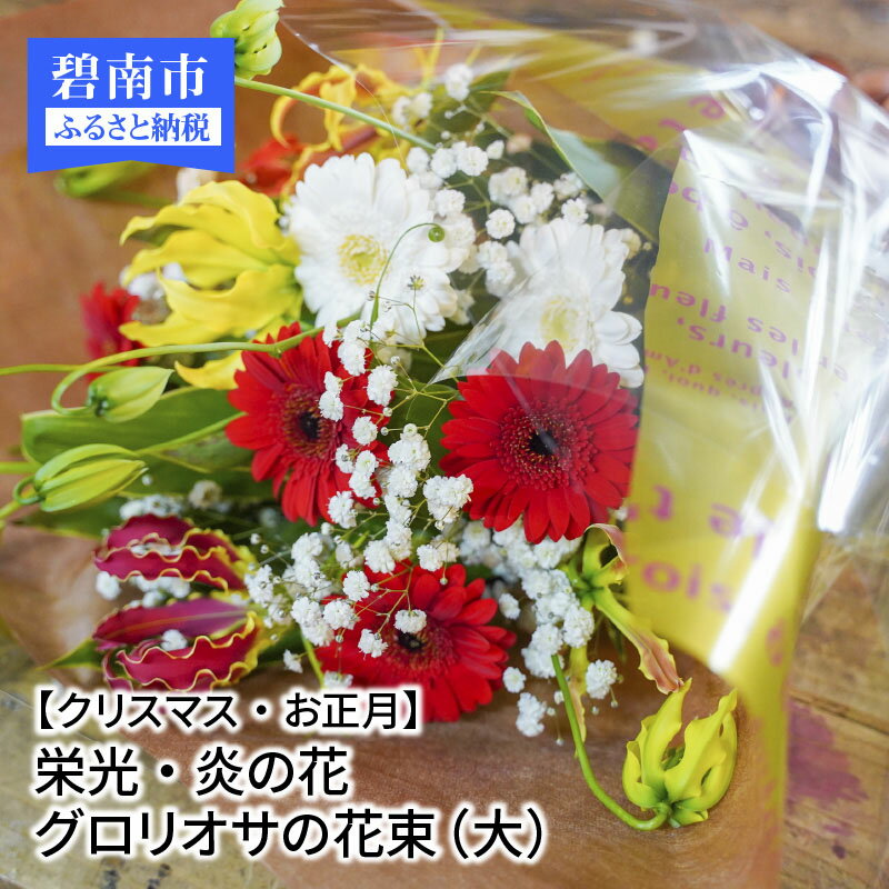 【ふるさと納税】クリスマス・お正月 栄光・炎の花　グロリオサ 花束 ( 大 ) ギフト プレゼント 贈り物 送料無料