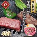 【ふるさと納税】牛肉 肩ロース ステーキ ミニ A5～A4 博多和牛 400g ソース 塩胡椒付 化粧箱入 配送不可 離島　【 お肉 とろける 霜降り サシ ブランド和牛 やわらかい ジューシー 旨み とろける 】