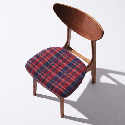 ふるさと納税 富田林市 Karl Dining Chair ガルボ タータンレッド ダークブラウンフレーム【SWOF】 |  | 01