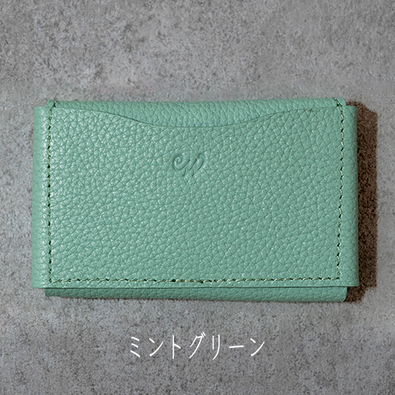 本革 カード 名刺入れ 日本製 レザー 革製品 カードケース Liete WH-21 ネイビー