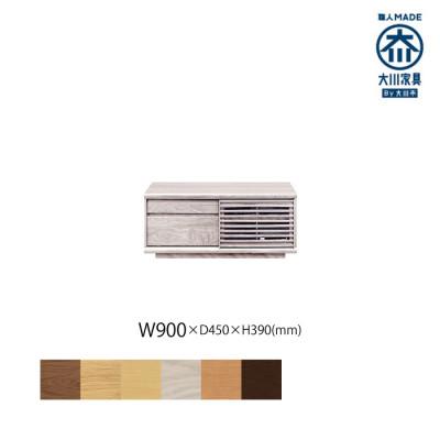 ふるさと納税 大川市 無垢リビング家具ソリド(ローボード テレビ台・TVボード)90cm WOWH(オークホワイト)