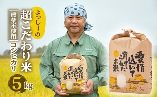 
            よっしーの超こだわり米(農薬不使用) コシヒカリ 5kg こしひかり 米 お米 おこめ 山形県 新庄市 F3S-0996
          