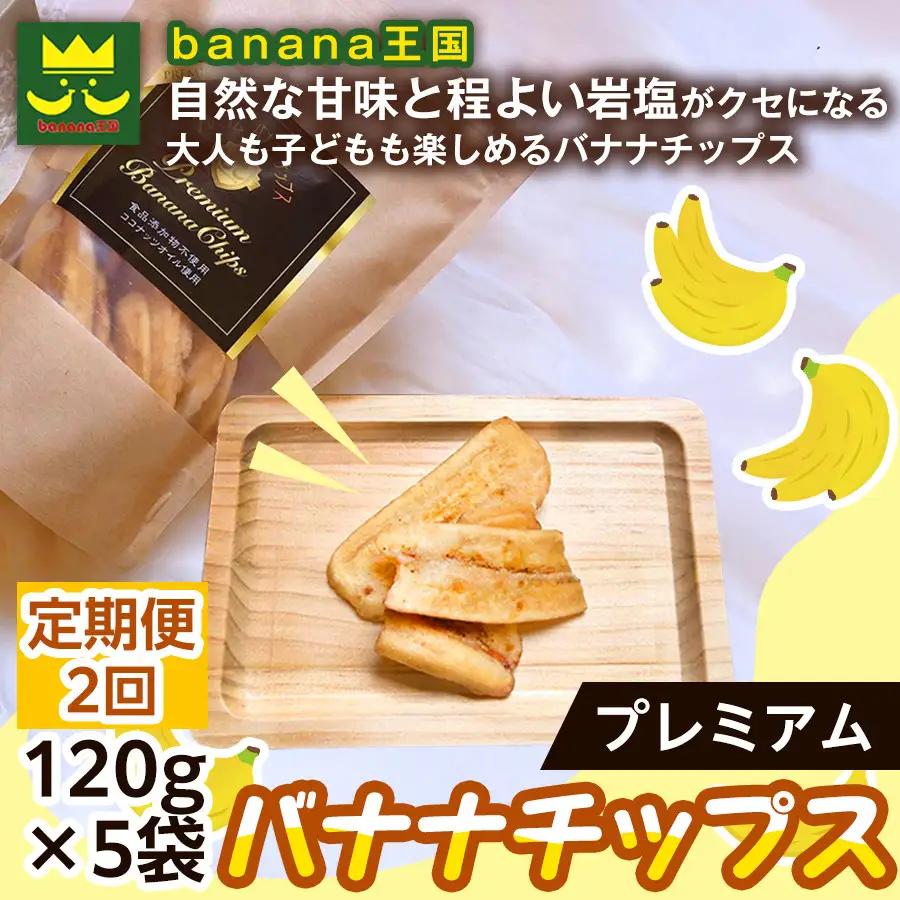 【定期便2ヶ月】【軽やかな食感の贅沢おやつ】プレミアムバナナチップス 120g 5袋 ｜ドライフルーツ おやつ スナック お菓子 軽食 スイーツ サクサク おつまみ ギフト プレゼント お配り 家庭用 子供 女性向け おしゃれ お取り寄せ 愛知県 名古屋市