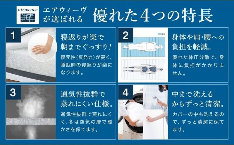 エアウィーヴ ベッドマットレス S02 ダブル